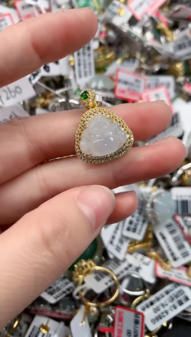 银S925镶嵌戒指翡翠9999----3