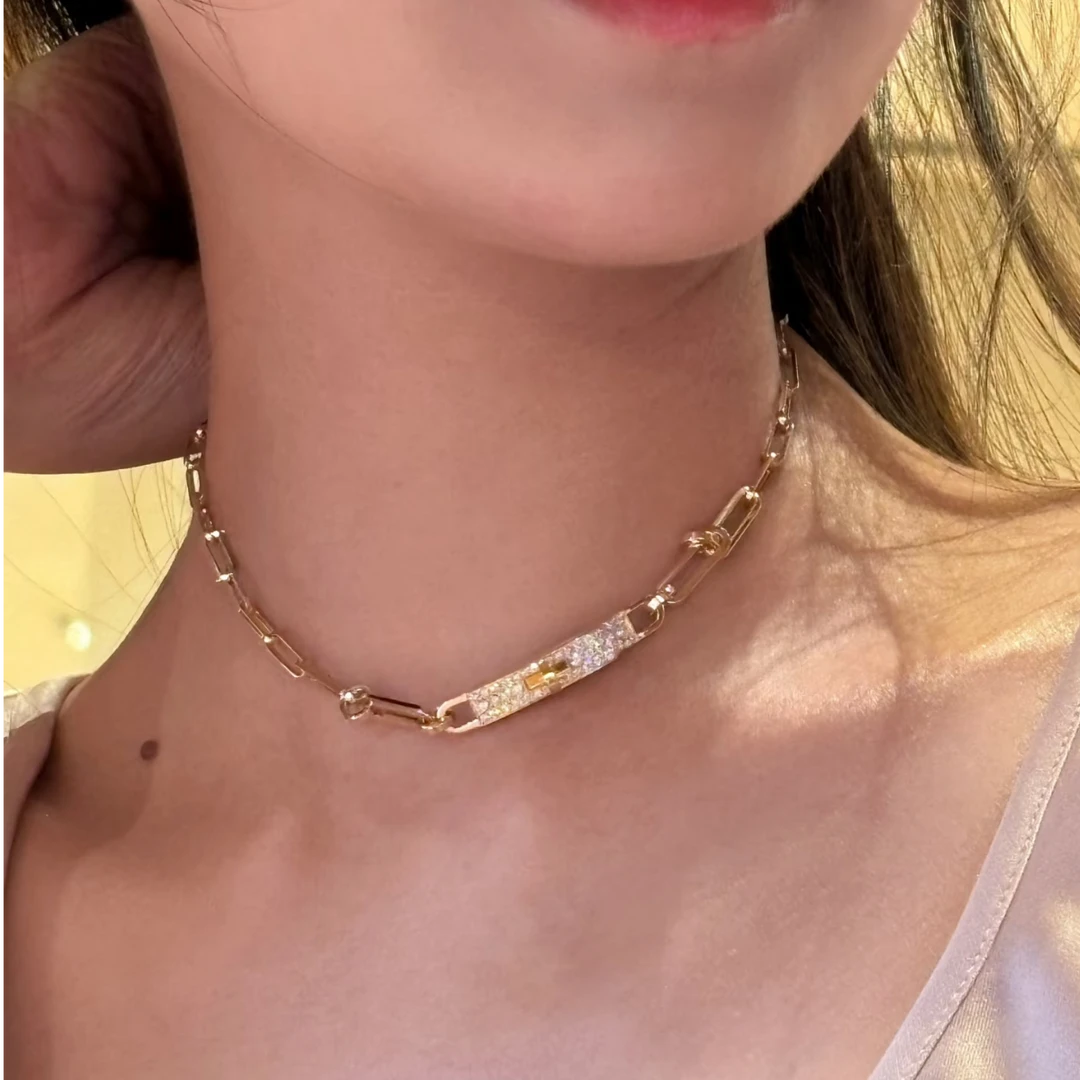 99新 Hermes/爱马仕 小花6欢  kelly chaine choker 项链手链两用