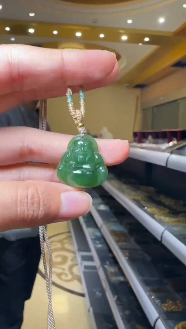 【闪购商品】和田玉吊坠(不含链)未镶嵌碧玉佛公约22*23mm吊坠