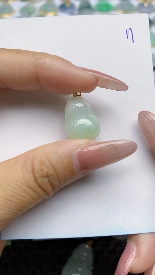 【闪购商品】翡翠颈饰18K金镶嵌天然A货翡翠 11