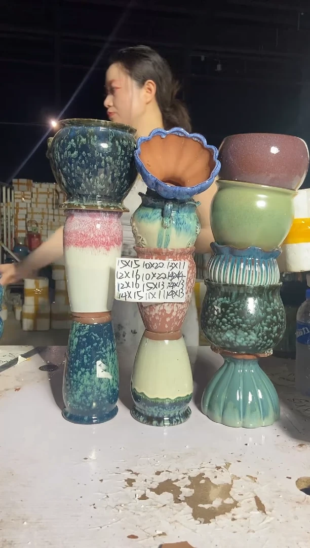 宜兴紫砂粗陶花盆