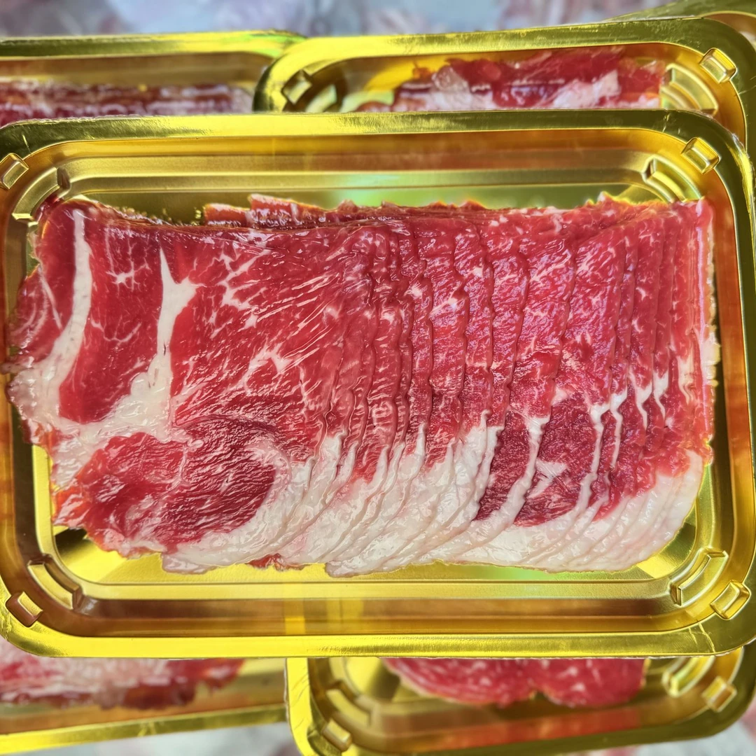 【澳洲安格斯谷饲上脑心】谷饲育肥150天原切上脑心火锅烤牛肉片