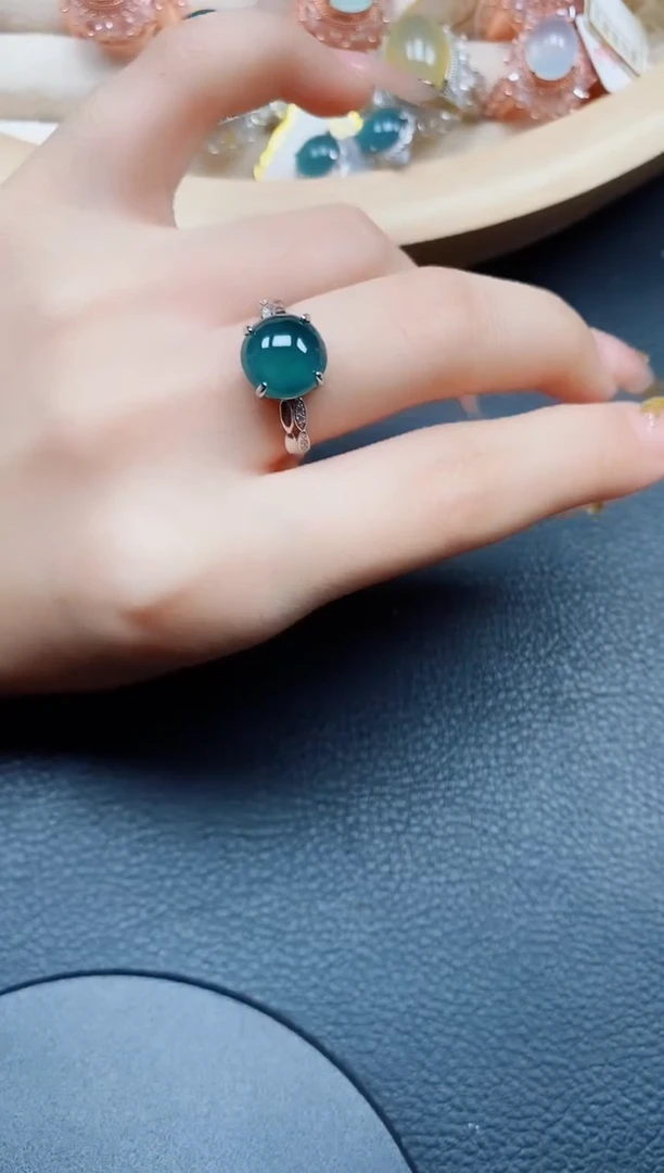 【闪购商品】翡翠戒指银S925镶嵌翡翠