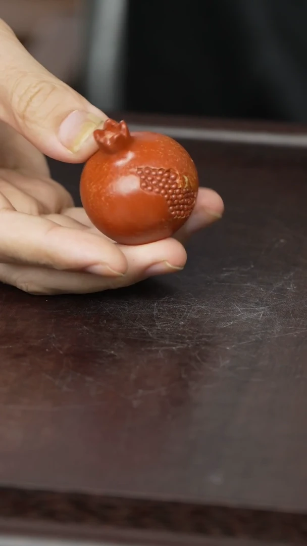 紫砂茶宠石榴香插