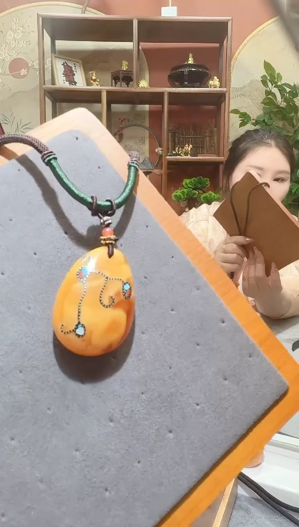 蜜蜡颈饰未镶嵌7091天然蜜蜡珠宝奇石全都保真