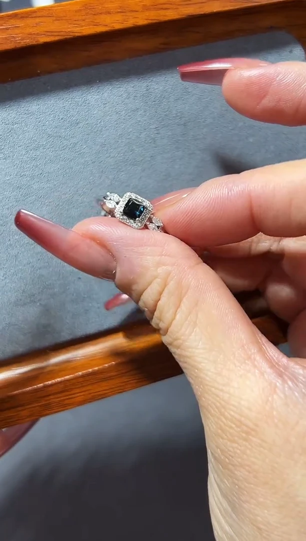 【闪购商品】碧玺戒指银S925镶嵌发一（13）