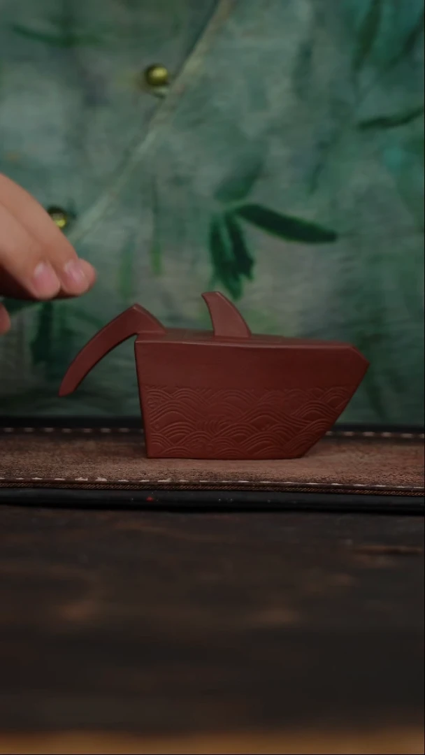茶杯紫砂非遗茶器-大飞机方壶
