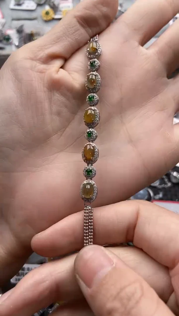 翡翠戒指银S925镶嵌77777---8