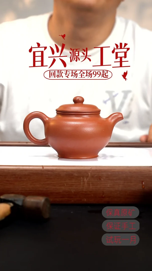 茶壶紫砂LCC龙山朱泥掇只