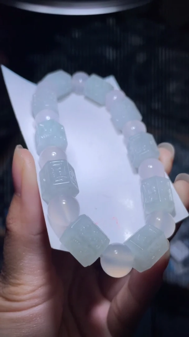 未镶嵌定制翡翠天然缅甸翡翠手串10