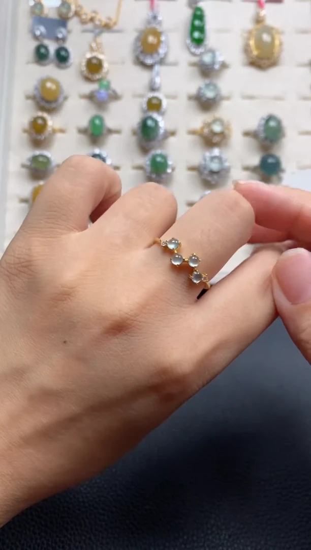 翡翠戒指银S925镶嵌1111111