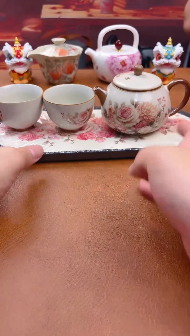 陶瓷茶具摆件旅行套组