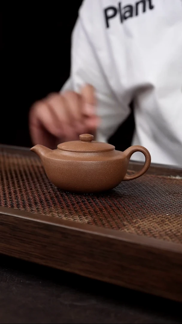 茶壶紫砂老段泥扁石