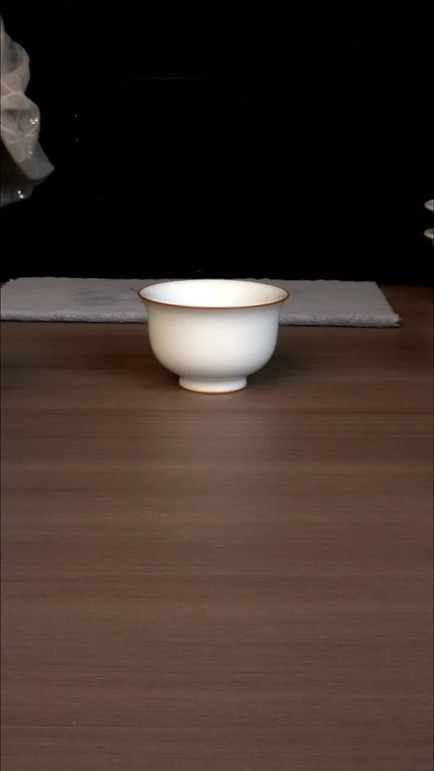 杯月白小压手杯一级不开片