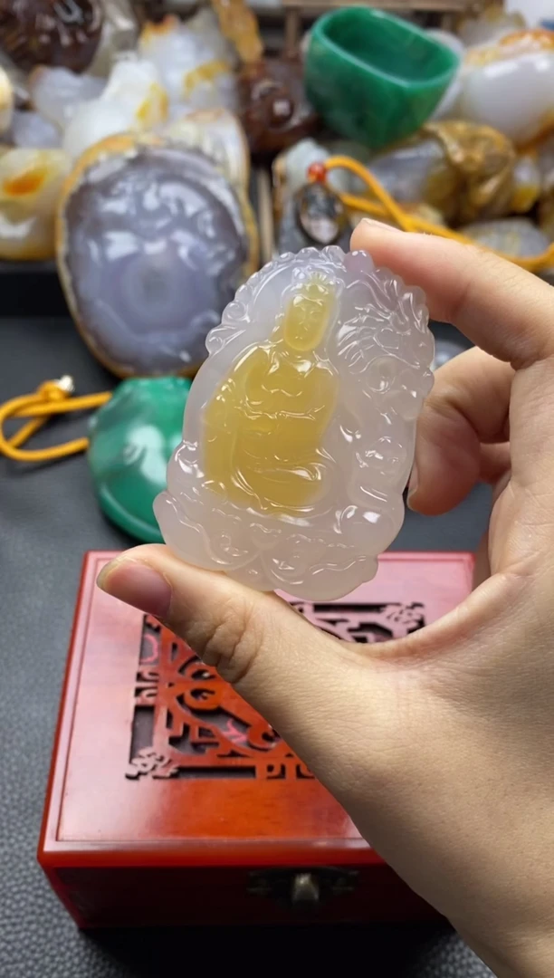 未镶嵌手把玛瑙/玉髓胜**天00