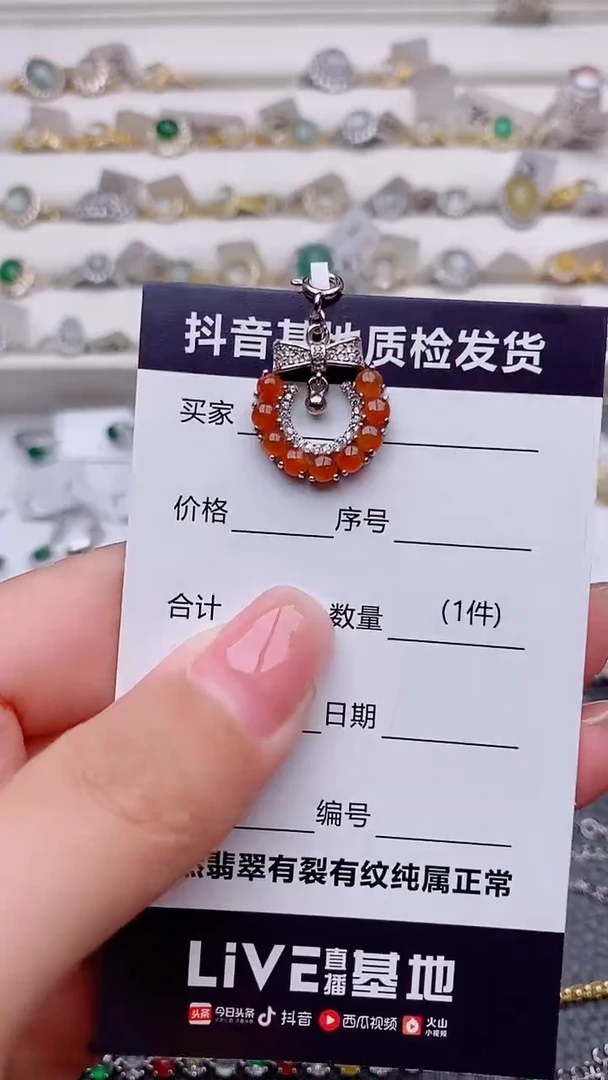 吊坠(赠链)银S925镶嵌翡翠.............