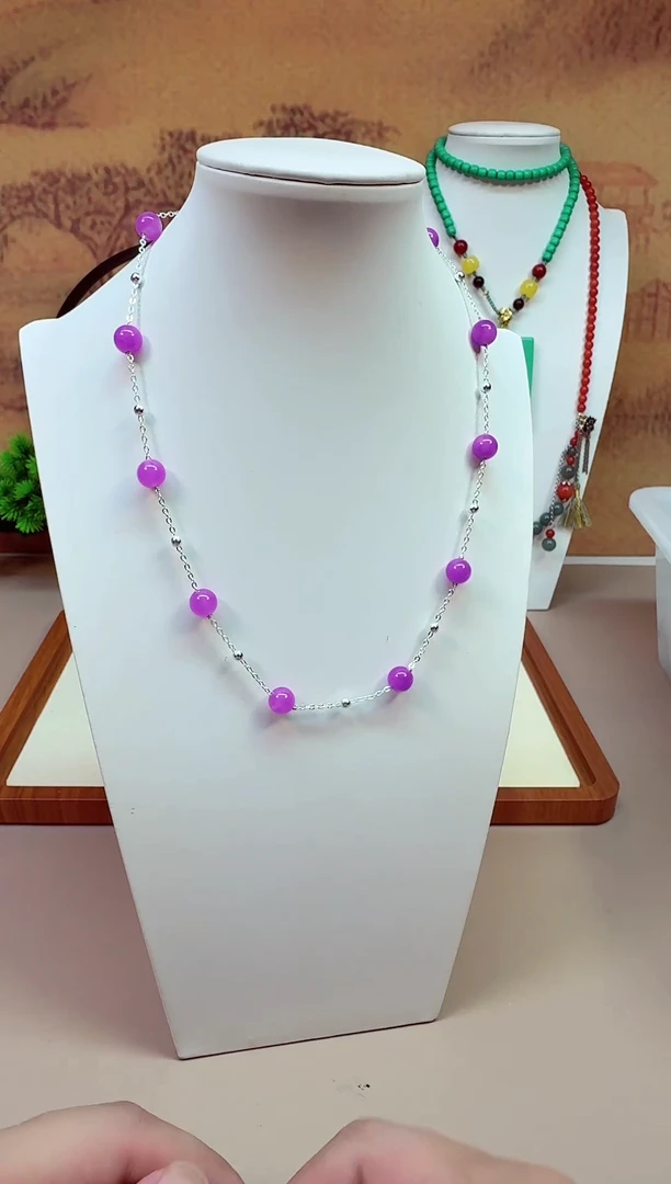 翡翠银S925镶嵌颈饰X10