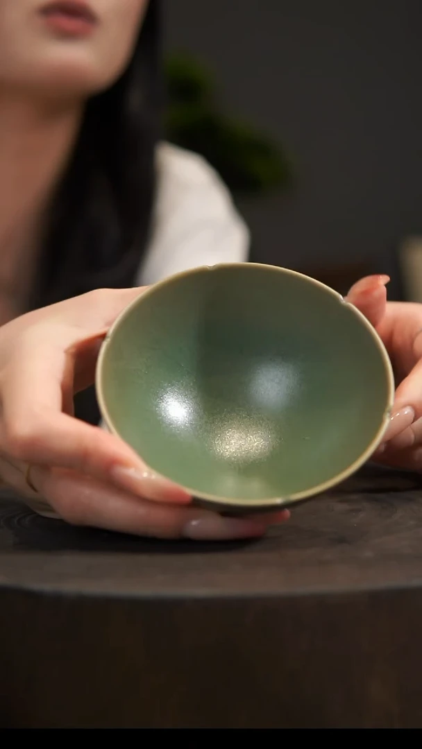 杯子葵口杯 汝州原产地  原矿老釉