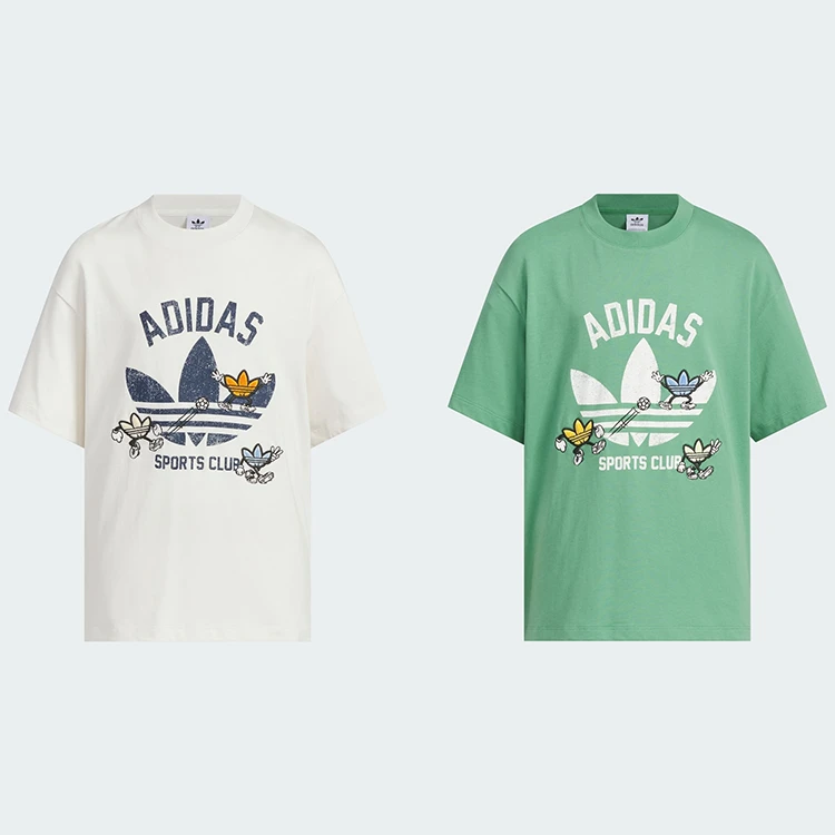 adidas阿迪达斯儿童装时尚百搭休闲舒适套头短袖T恤KB0583、KB0584