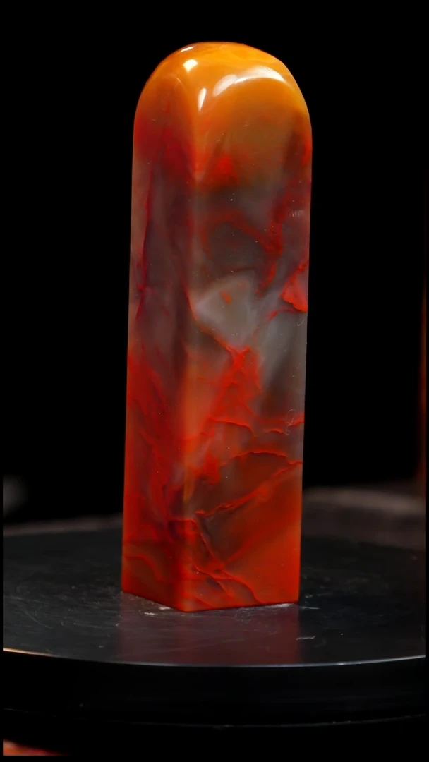 昌化石精品牛角红花稀少品种