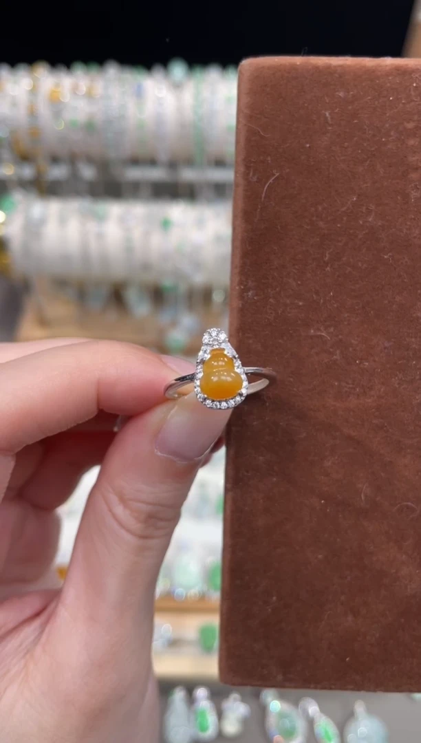 银S925镶嵌戒指翡翠1