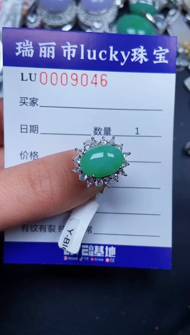 【闪购商品】翡翠颈饰银S925镶嵌9046