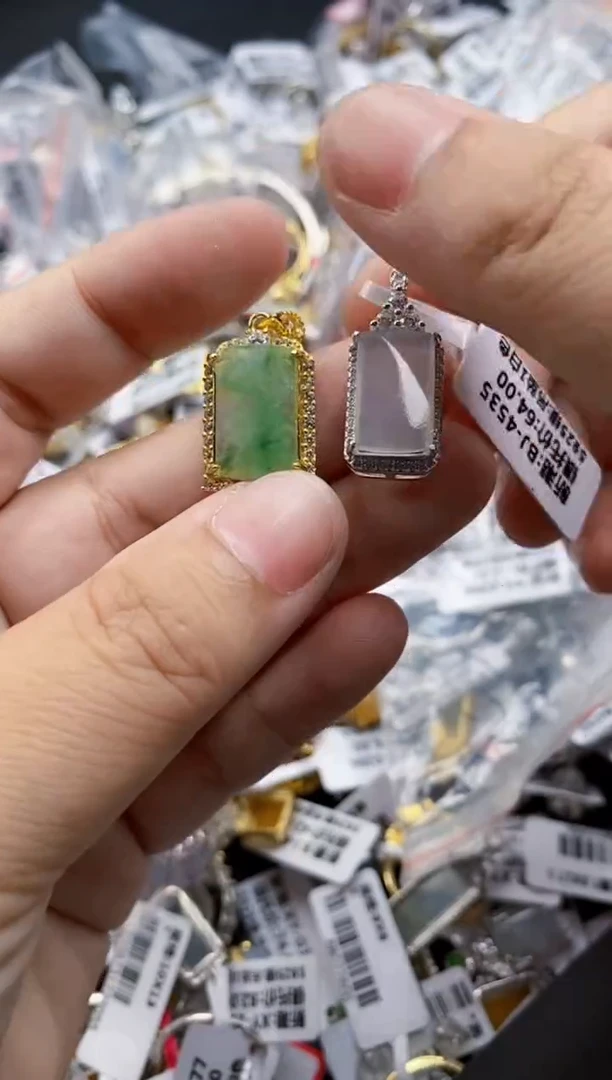 翡翠戒指银S925镶嵌999999   3