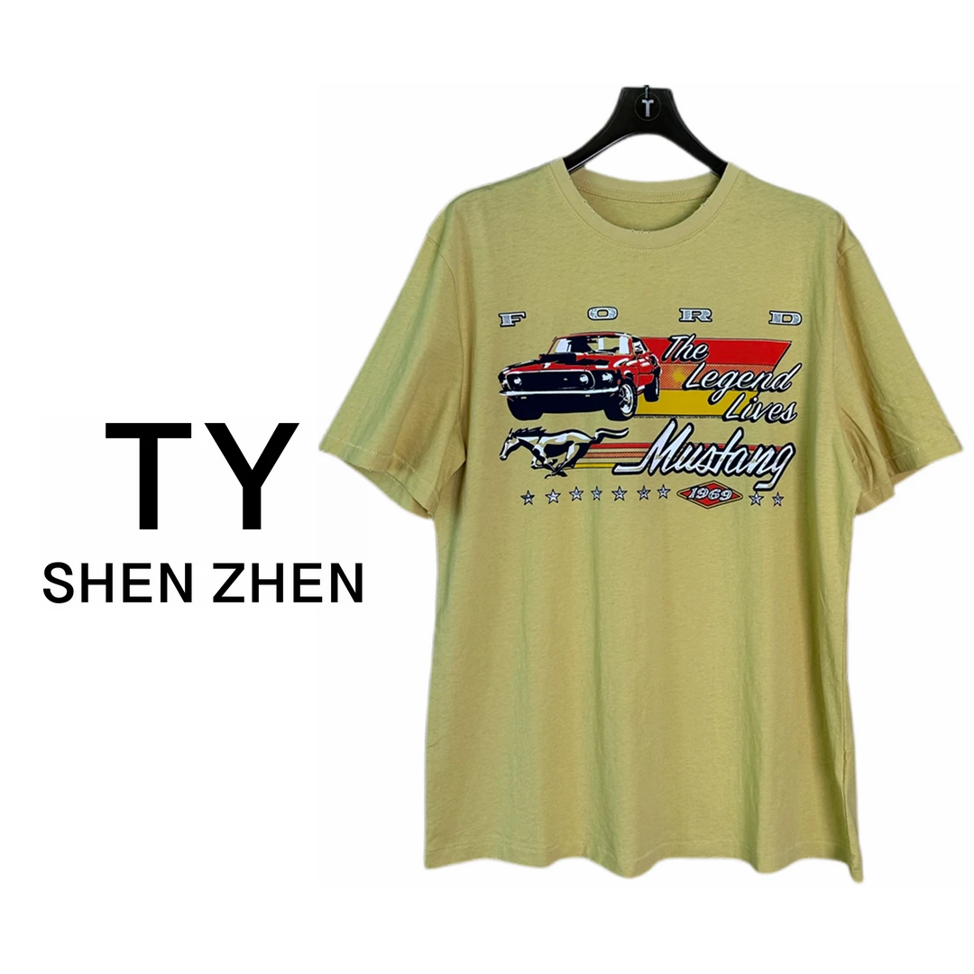 【深圳TY女装】25年春夏新款野马汽车印花宽松时尚T桖女