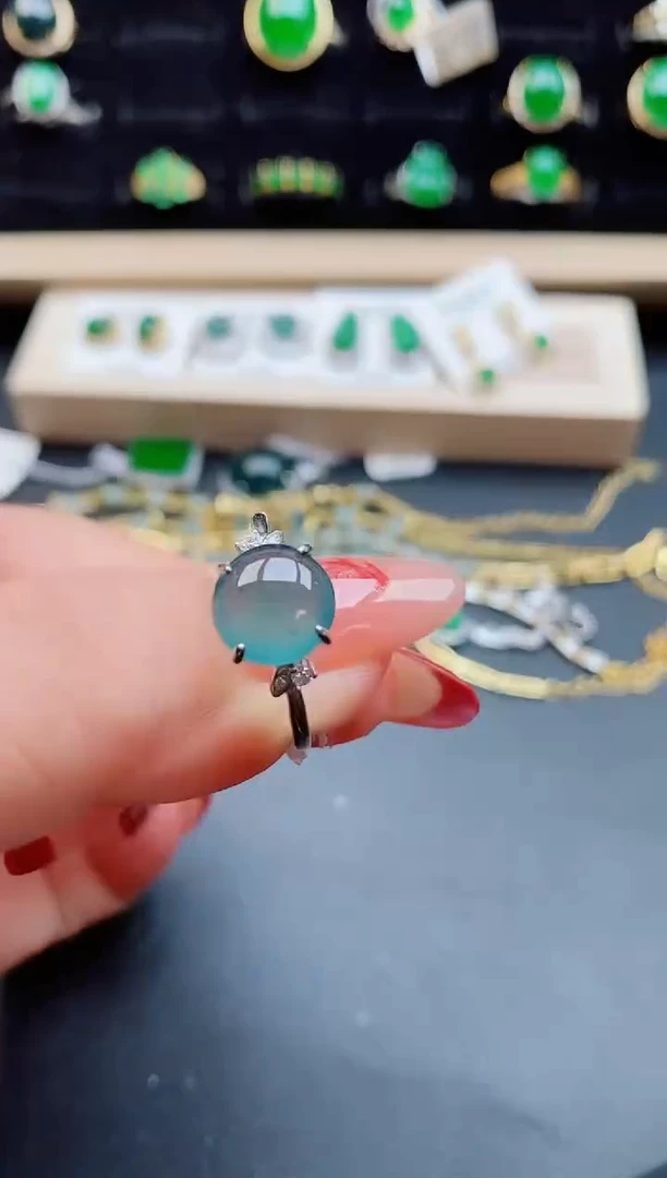 【闪购商品】翡翠戒指银S925镶嵌50850850