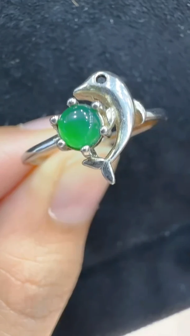 银S925镶嵌戒指翡翠多样性团购发货一件