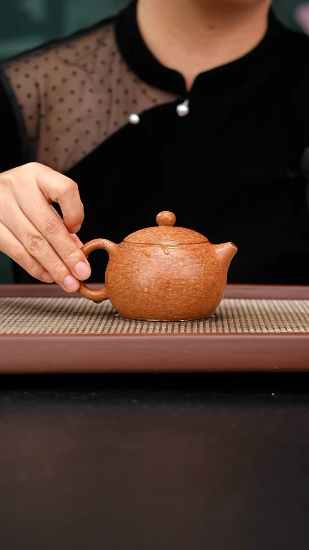 茶壶紫砂全手工降坡8目粗砂西施200