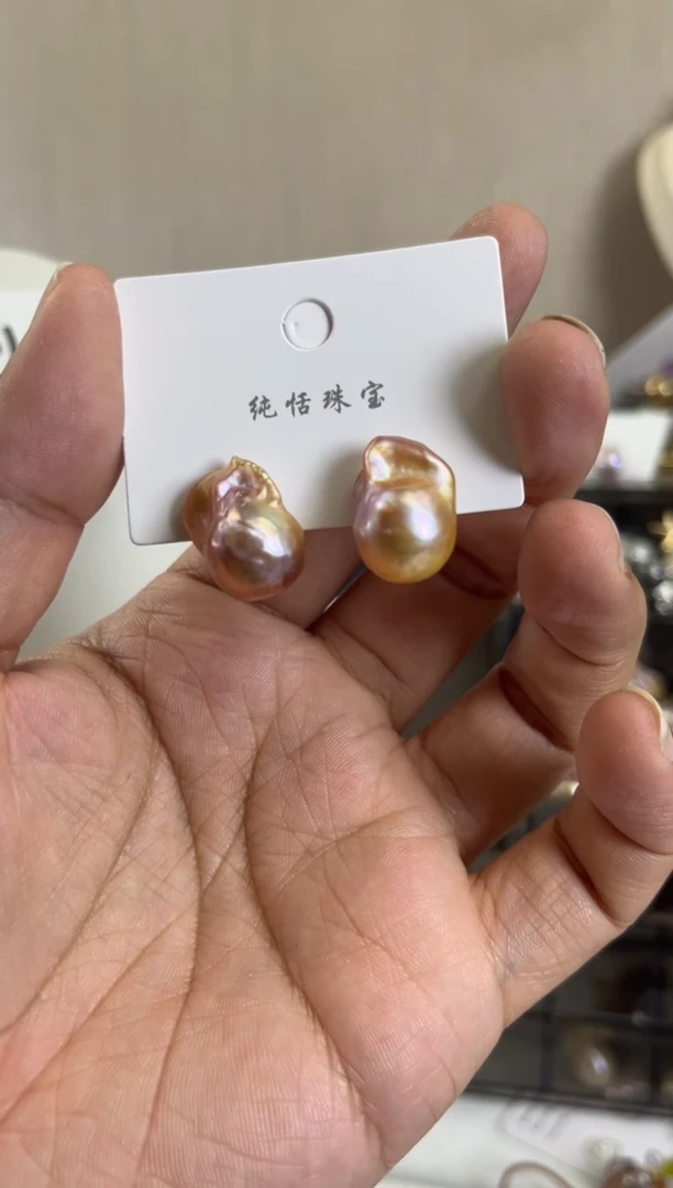 未镶嵌淡水珍珠耳饰【纯恬】