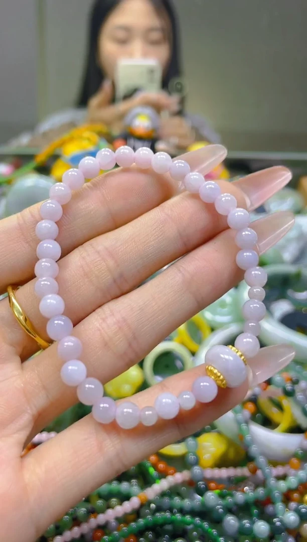 翡翠未镶嵌颈饰5MM/D/翡翠A货一图一物