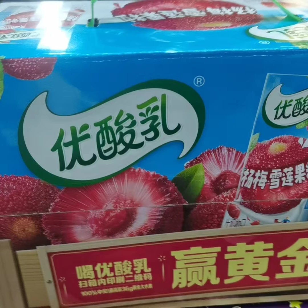 伊利优酸乳杨梅雪莲果粒200ml*12