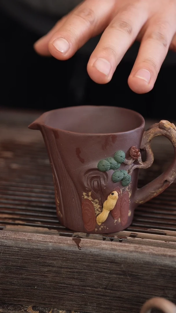 茶壶紫砂全手松桩公道杯200cc