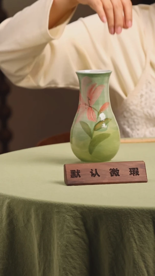 摆件不带花景德镇手工手绘陶瓷花瓶赏瓶