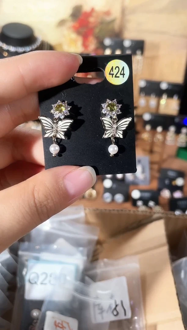 合金925银锆石豆424