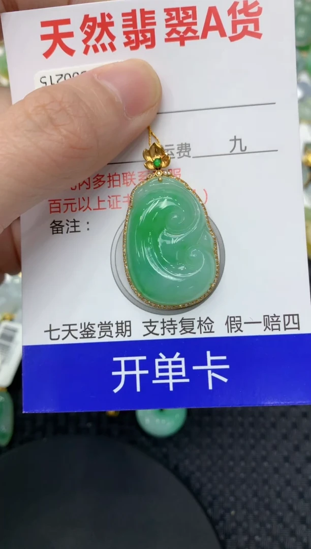 【闪购商品】翡翠颈饰18K金镶嵌11111111