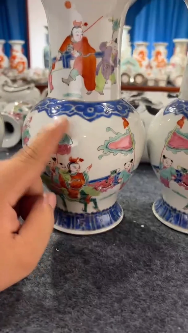 摆件瓷摆件瓷摆件送子花鼓