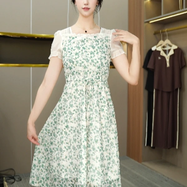 (F-726】气质优雅连衣裙时尚夏季