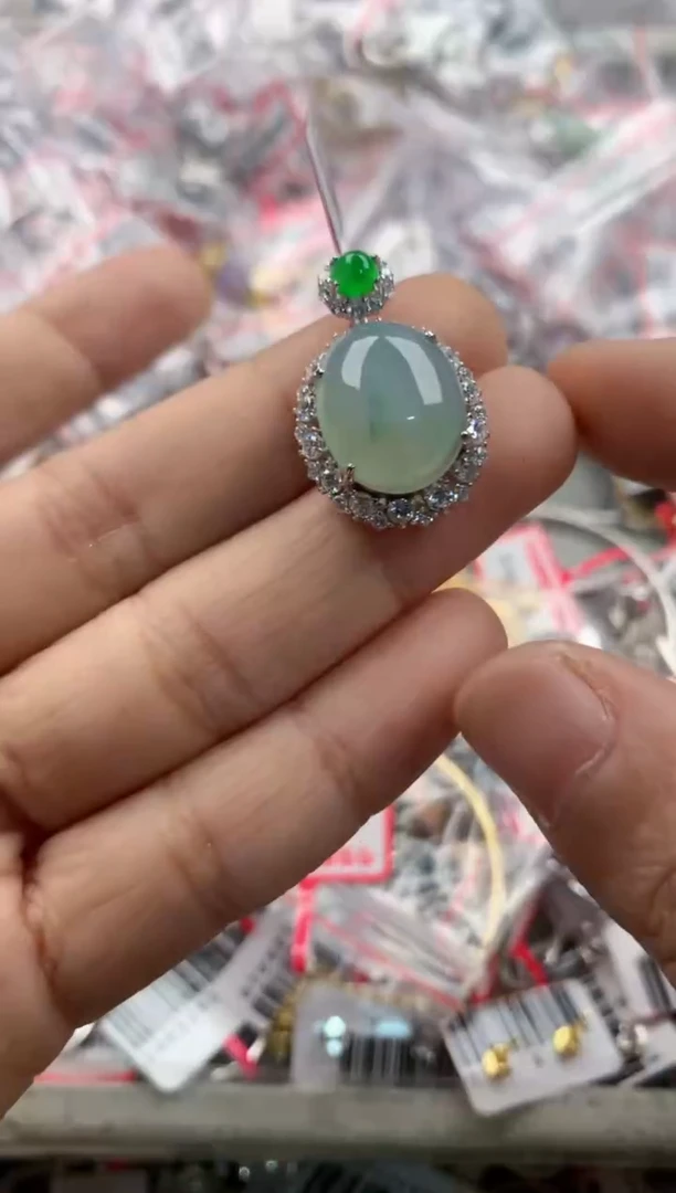 银S925镶嵌戒指翡翠10               5