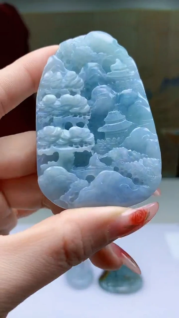 【闪购商品】定制翡翠未镶嵌4902ty-毛货挂件68