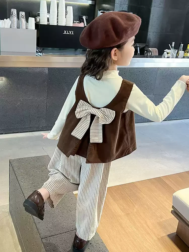 女童秋装2025新款套装洋气时髦儿童秋季超好看宝宝早秋炸街三件套