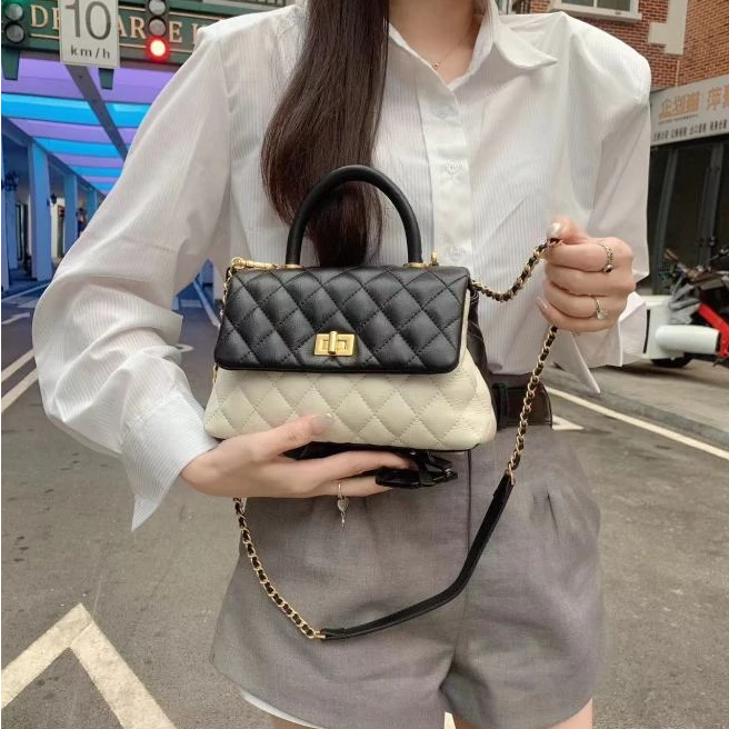 【Show Mi】SLBL-2024-黑配米-轻奢小众时尚百搭女士包包sm