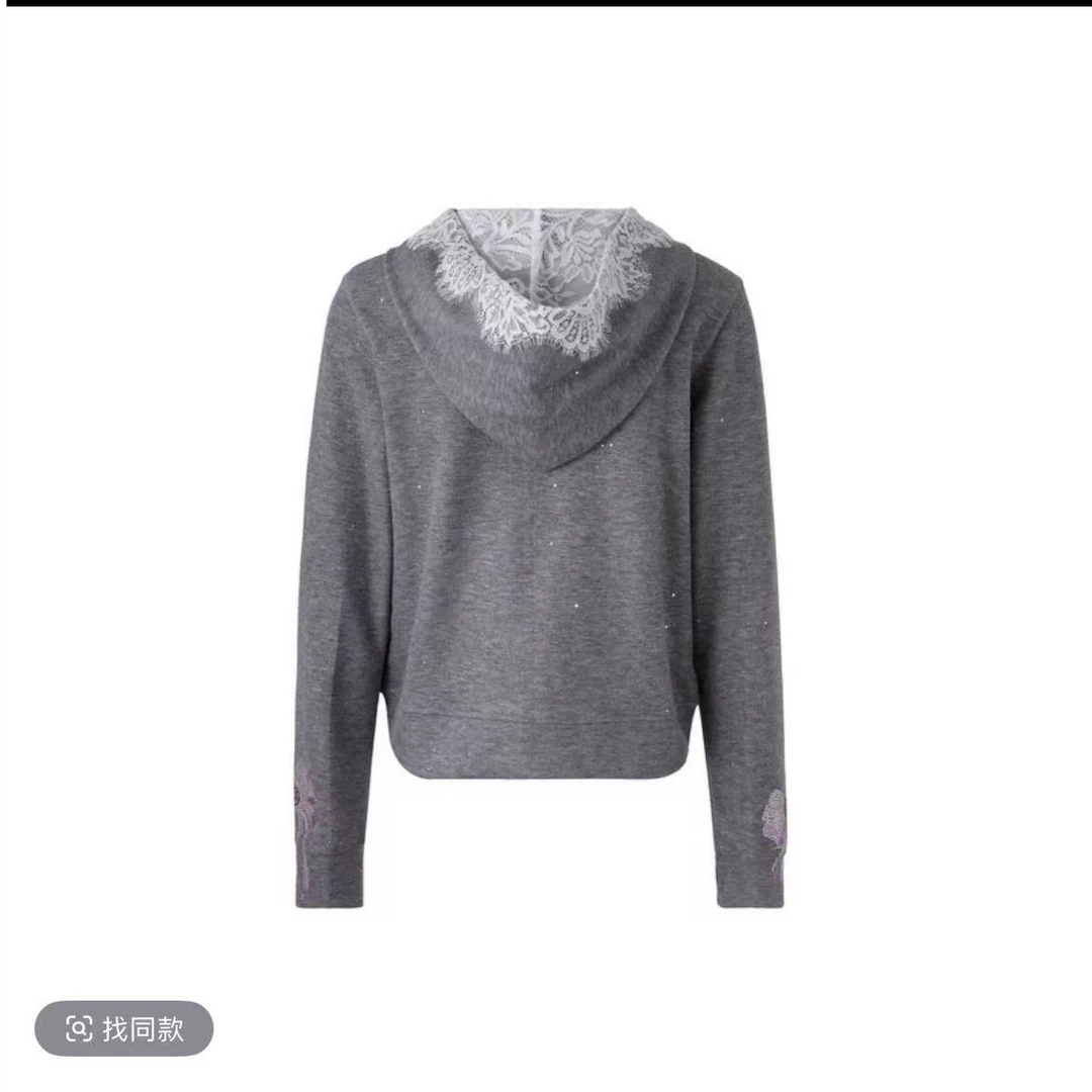 TCH私服烫钻工艺新时尚淑女百搭潮流拉链衫女T75A17E5017tch轻奢