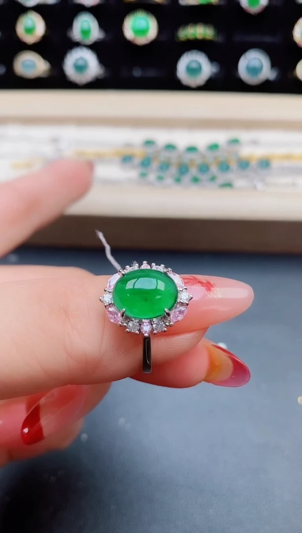 【闪购商品】翡翠戒指银S925镶嵌508550