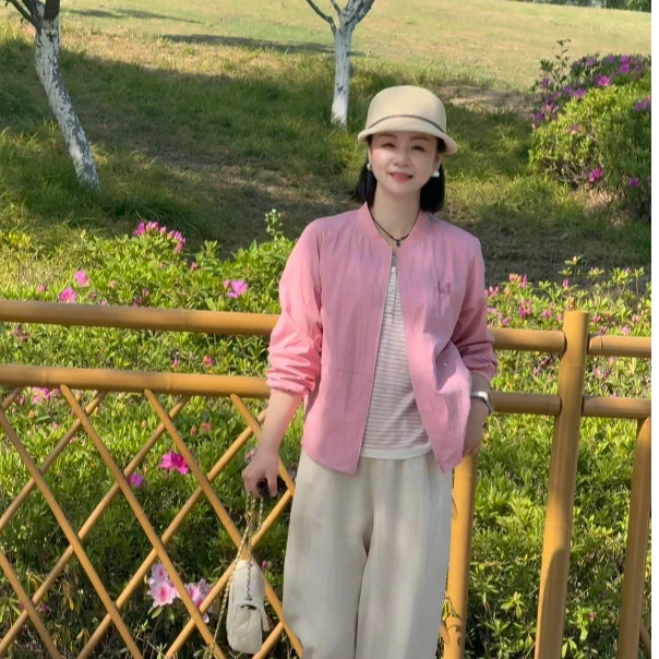 华人杰新款遮阳外套简约透气百搭立领时尚休闲凉感上衣薄款棒球服