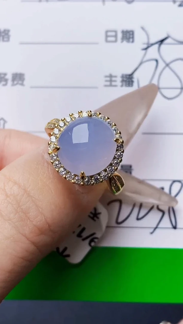 银S925镶嵌戒指翡翠2238