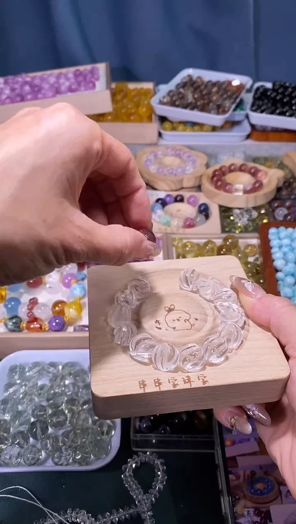 未镶嵌手串水晶白水晶扭扭珠卡12一颗
