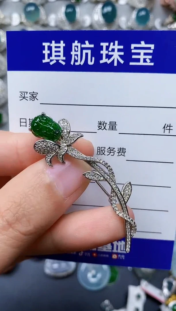 【闪购商品】翡翠颈饰银S925镶嵌0283